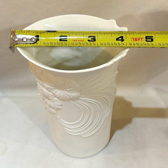 VTG AK Kaiser Germany Bisque White Porcelain Floral Vase - Picture 8 of 11